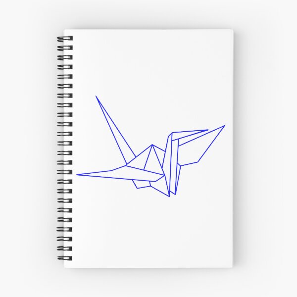 Item preview, Dark Blue Origami Crane Line Drawing designed and sold by SarahJisri.