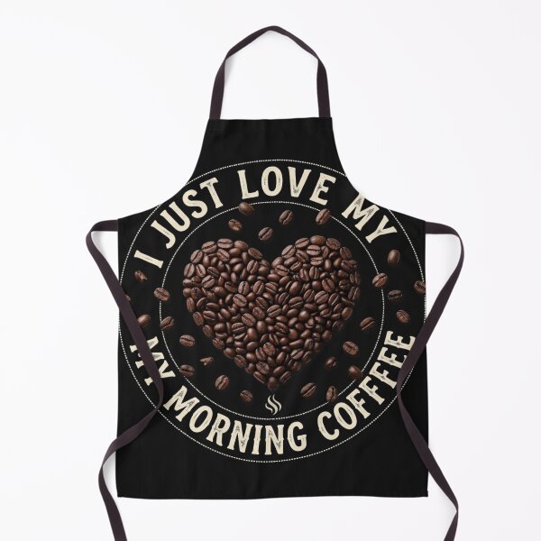 Item preview, I Just Love My Morning Coffee Heart Coffee Beans Design designed and sold by Evelashop.