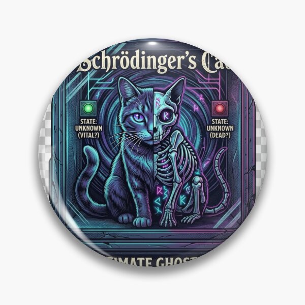 Item preview, Schrödinger's Cat Paradox Quantum Physics Art designed and sold by CurioShopBox.