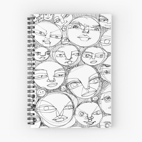 Item preview, Faces in the Crowd – Abstract Pen & Ink Line Art Pattern designed and sold by shesheart.