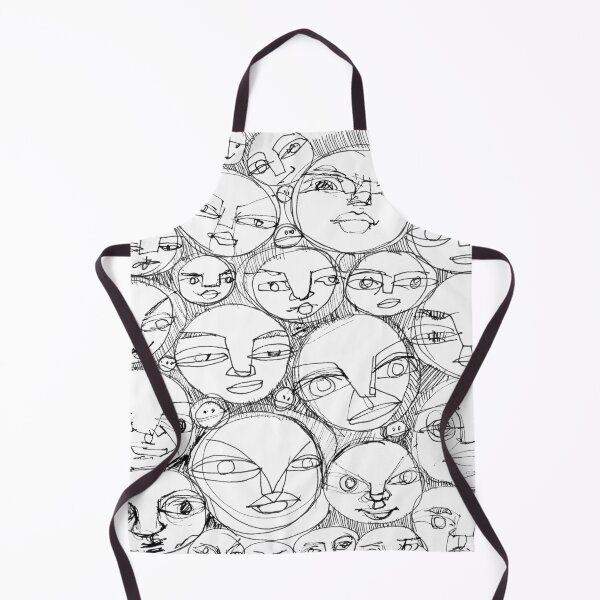 Item preview, Faces in the Crowd – Abstract Pen & Ink Line Art Pattern designed and sold by SHE·SHE·ART.