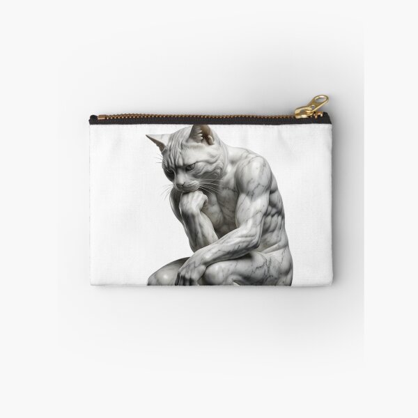 Item preview, The Thinker Cat - Marble Sculpture Art Parody designed and sold by Simplybe1.