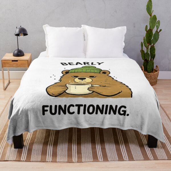 Item preview, Bearly Functioning Funny Bear Coffee designed and sold by wingoo22.