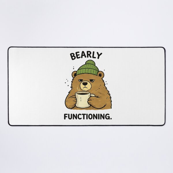 Item preview, Bearly Functioning Funny Bear Coffee designed and sold by wingoo22.