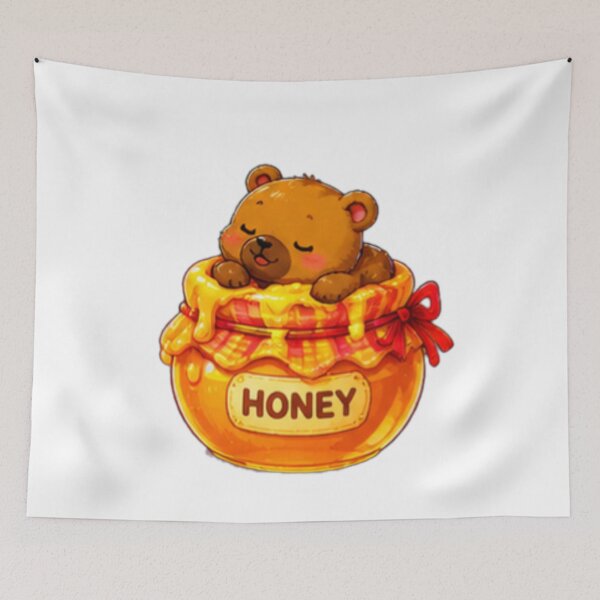 Item preview, Sleeping Bear in Honey Jar designed and sold by DailyDoodlesBySumbul.