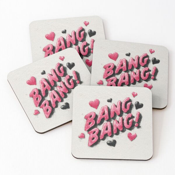 Item preview, Cute Bang Typography With Hearts Romantic Pop Art Design designed and sold by EL-Lebedenko.