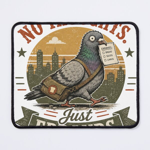 Item preview, No Thoughts Just Errands Pigeon designed and sold by mYaro.