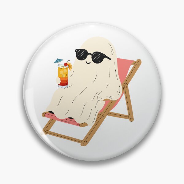 Item preview, Cool Ghost Vacationing in a Deck Chair designed and sold by AllaMashycheva.