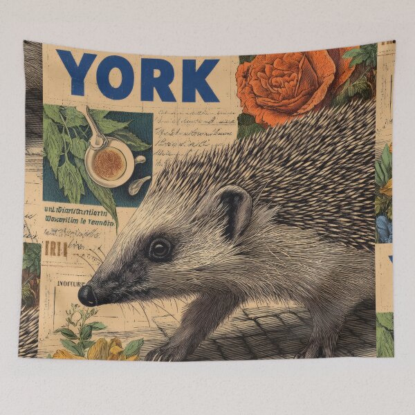 Item preview, Hedgehog Among Flowers and York Memories designed and sold by CoffeeinBloom.