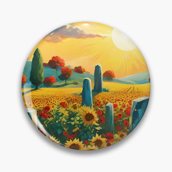 Item preview, Litha Radiance - Sacred field of sunflowers and poppies designed and sold by NeyhineAngelionShop.