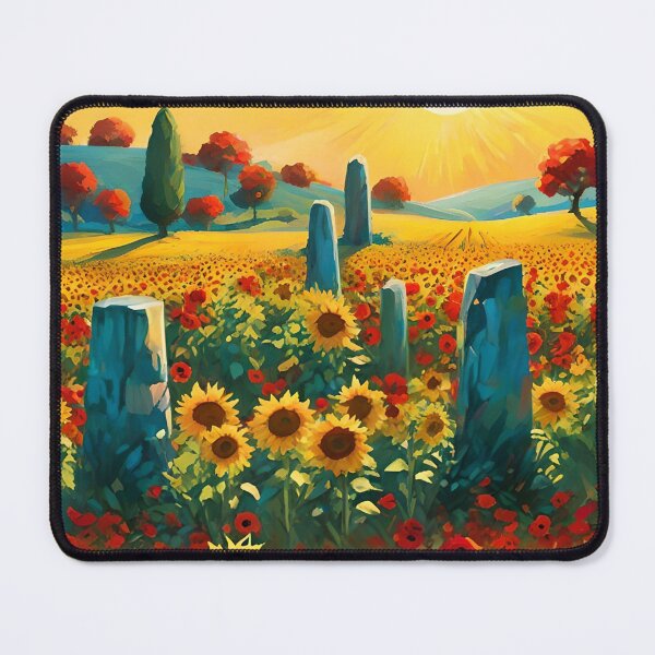Item preview, Litha Radiance - Sacred field of sunflowers and poppies designed and sold by NeyhineAngelionShop.