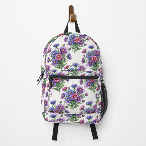 Item preview, Artistic Aster Flower Watercolor Illustration - Vibrant Purple Floral Art designed and sold by OddlySticky.