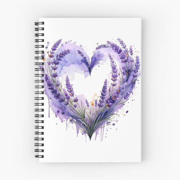 Item preview, Purple Lavender Floral Heart Watercolor Illustration designed and sold by BetweenForms.