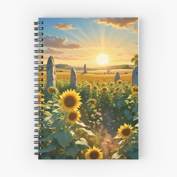 Item preview, Under the Litha sun - Sunflower field and ancestral standing stones designed and sold by NeyhineAngelionShop.