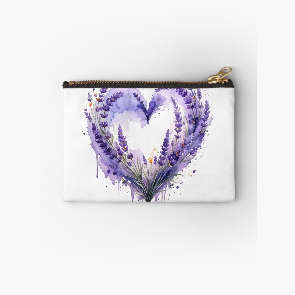 Item preview, Purple Lavender Floral Heart Watercolor Illustration designed and sold by BetweenForms.
