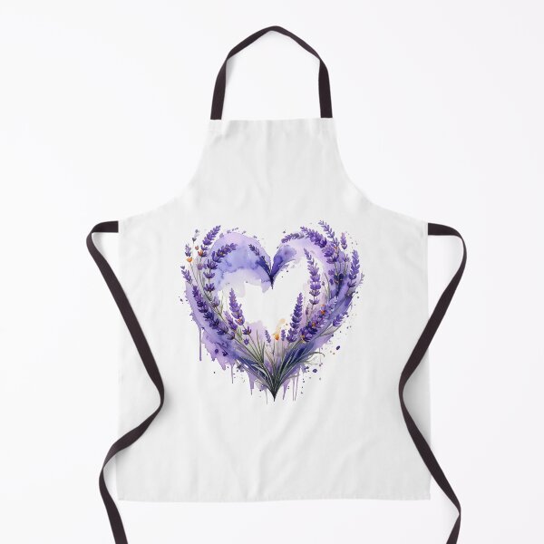 Item preview, Purple Lavender Floral Heart Watercolor Illustration designed and sold by BetweenForms.
