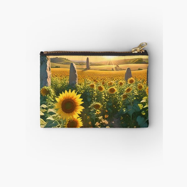 Item preview, Under the Litha sun - Sunflower field and ancestral standing stones designed and sold by NeyhineAngelionShop.