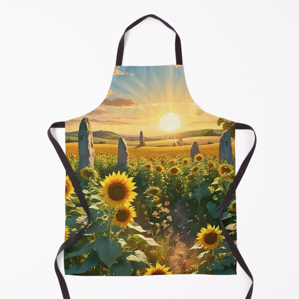 Item preview, Under the Litha sun - Sunflower field and ancestral standing stones designed and sold by NeyhineAngelionShop.