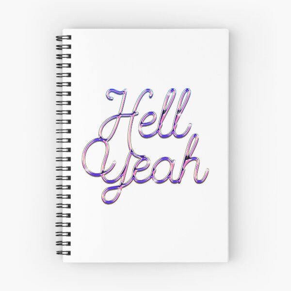 Item preview, Hell Yeah Glossy Script Typography Purple & Pink Y2K Text Design designed and sold by sunnivamla.