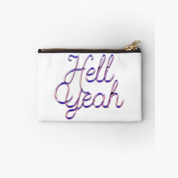 Item preview, Hell Yeah Glossy Script Typography Purple & Pink Y2K Text Design designed and sold by sunnivamla.