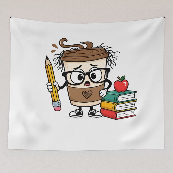 Item preview, Cute Coffee Teacher Book Lover Back To School Design designed and sold by Nawi32.