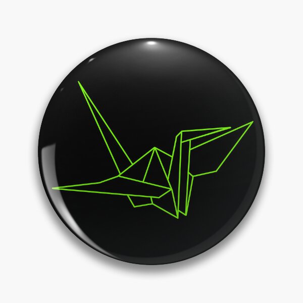 Item preview, Green Origami Crane Line Drawing designed and sold by SarahJisri.