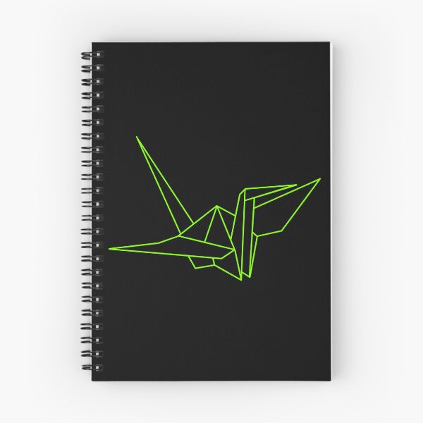 Item preview, Green Origami Crane Line Drawing designed and sold by SarahJisri.