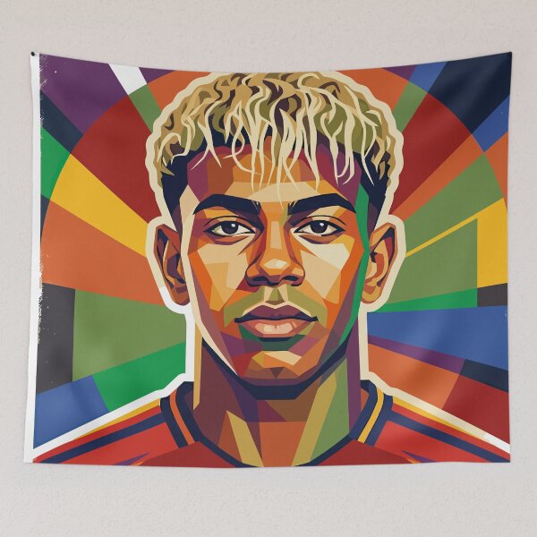 Item preview, Yamal Golden Boy Rising Star Fan Design designed and sold by PrincessLavinia.