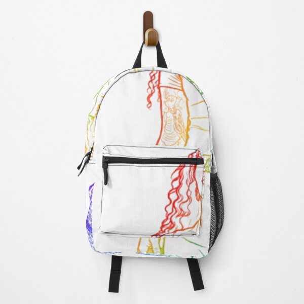 Item preview, Rainbow Line Art Portrait – Vibrant Minimalist Outline Design designed and sold by NextWaveOfGaze.
