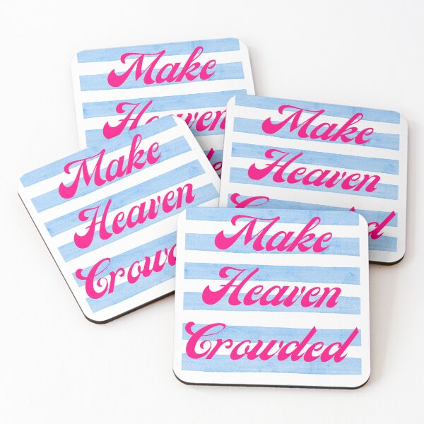 Item preview, Make Heaven Crowded - Retro Hot Pink & Blue Stripes designed and sold by BumbleBloom7.