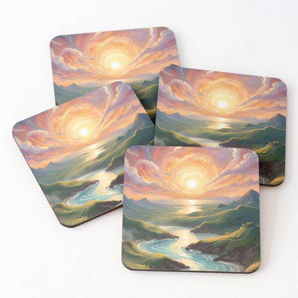 Item preview, Solar Zenith - Fiery sky and coastal landscape at the solstice designed and sold by NeyhineAngelionShop.