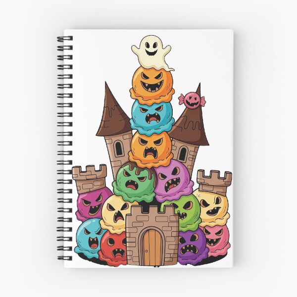 Item preview, Monster Ice Cream Castle - Spooky Halloween Doodles designed and sold by Antony004.