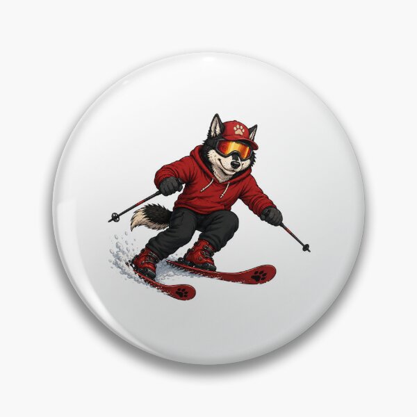 Item preview, Cool Skiing Wolf designed and sold by Mangurrian Shop.