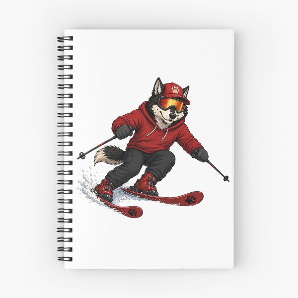 Item preview, Cool Skiing Wolf designed and sold by Mangurrian Shop.