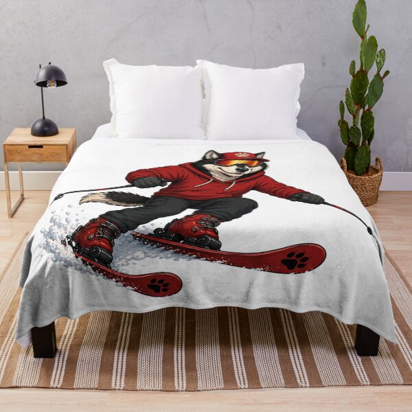Item preview, Cool Skiing Wolf designed and sold by Mangurrian Shop.