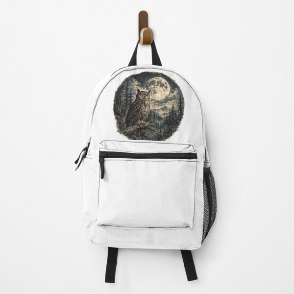 Item preview, Vintage Owl Moon Forest Wildlife Nature Design designed and sold by NestDesigns01.