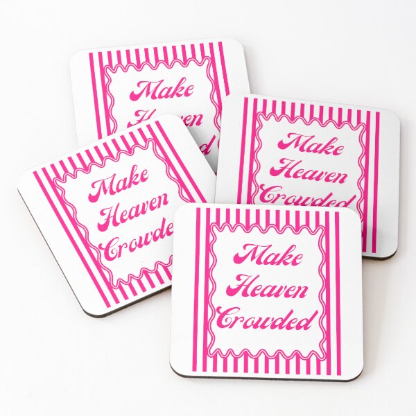 Item preview, Make Heaven Crowded - Pink & Black Y2K Quote designed and sold by BumbleBloom7.