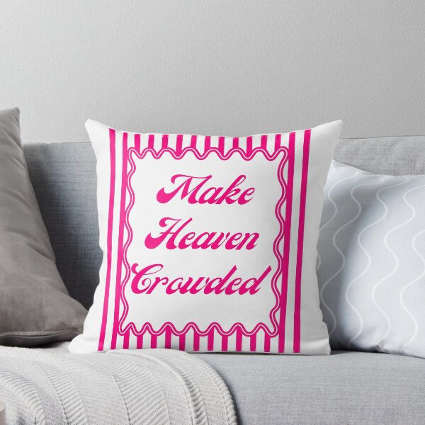 Item preview, Make Heaven Crowded - Pink & Black Y2K Quote designed and sold by BumbleBloom7.