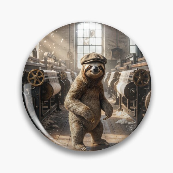 Item preview, Cotton Mill Sloth Keeps a Stiff Upper Lip designed and sold by Tridentulus.