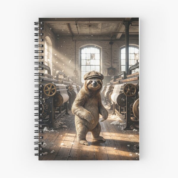 Item preview, Cotton Mill Sloth Keeps a Stiff Upper Lip designed and sold by Tridentulus.