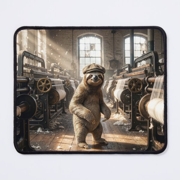 Item preview, Cotton Mill Sloth Keeps a Stiff Upper Lip designed and sold by Tridentulus.