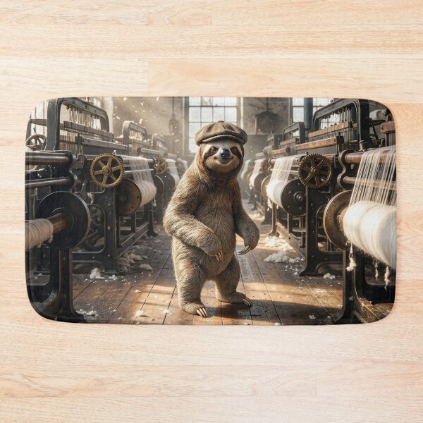 Item preview, Cotton Mill Sloth Keeps a Stiff Upper Lip designed and sold by Tridentulus.