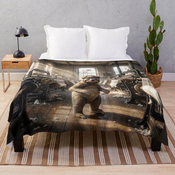 Item preview, Cotton Mill Sloth Keeps a Stiff Upper Lip designed and sold by Tridentulus.