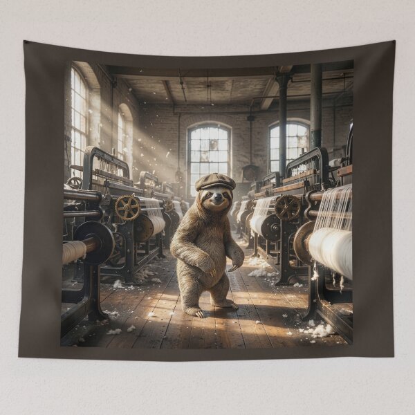 Item preview, Cotton Mill Sloth Keeps a Stiff Upper Lip designed and sold by Tridentulus.
