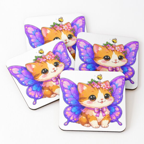 Item preview, Cute Butterfly Kitten designed and sold by DailyDoodlesBySumbul.