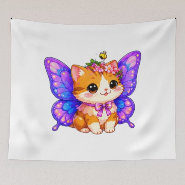 Item preview, Cute Butterfly Kitten designed and sold by DailyDoodlesBySumbul.