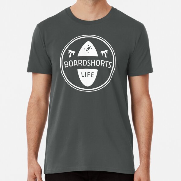 Boardshortslife minimalistisches Logo in weiß Premium T-Shirt