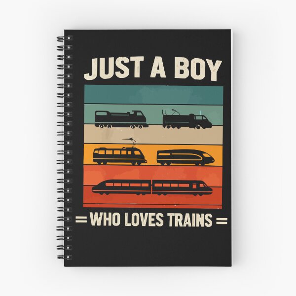 Item preview, Just A Boy Who Loves Trains - Vintage Retro Steam Locomotive Train Art designed and sold by BendyBeasts.