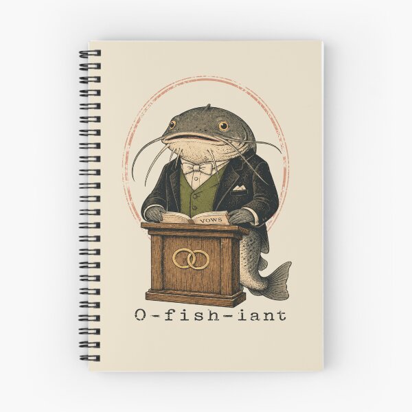 Item preview, O-fish-iant Retro Catfish Wedding Officiant Gift designed and sold by POD DYNASTY | Original Print On Demand T-Shirt Graphics.