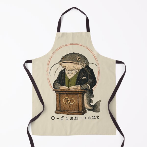 Item preview, O-fish-iant Retro Catfish Wedding Officiant Gift designed and sold by POD DYNASTY | Original Print On Demand T-Shirt Graphics.